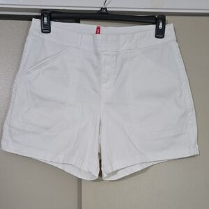 SPANX Women's White Denim Shorts Size Large